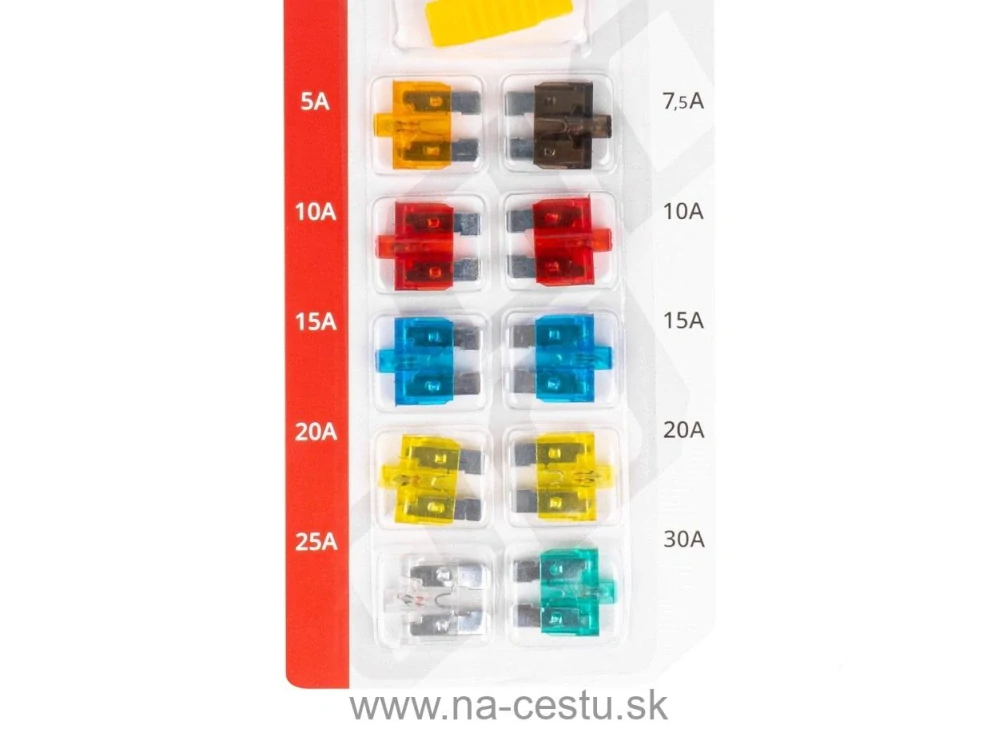 Autopoistky nožové štandard s led diódou 10 ks