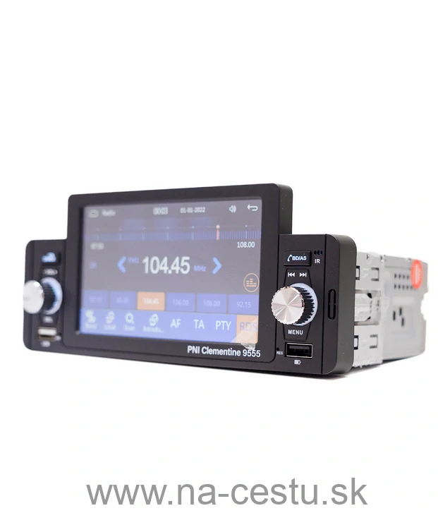 MP5 prehrávač do auta PNI Clementine 9555 1DIN displej 5 palcov 4 x 50W, Bluetooth, FM rádio, Carplay, funkcia RDS