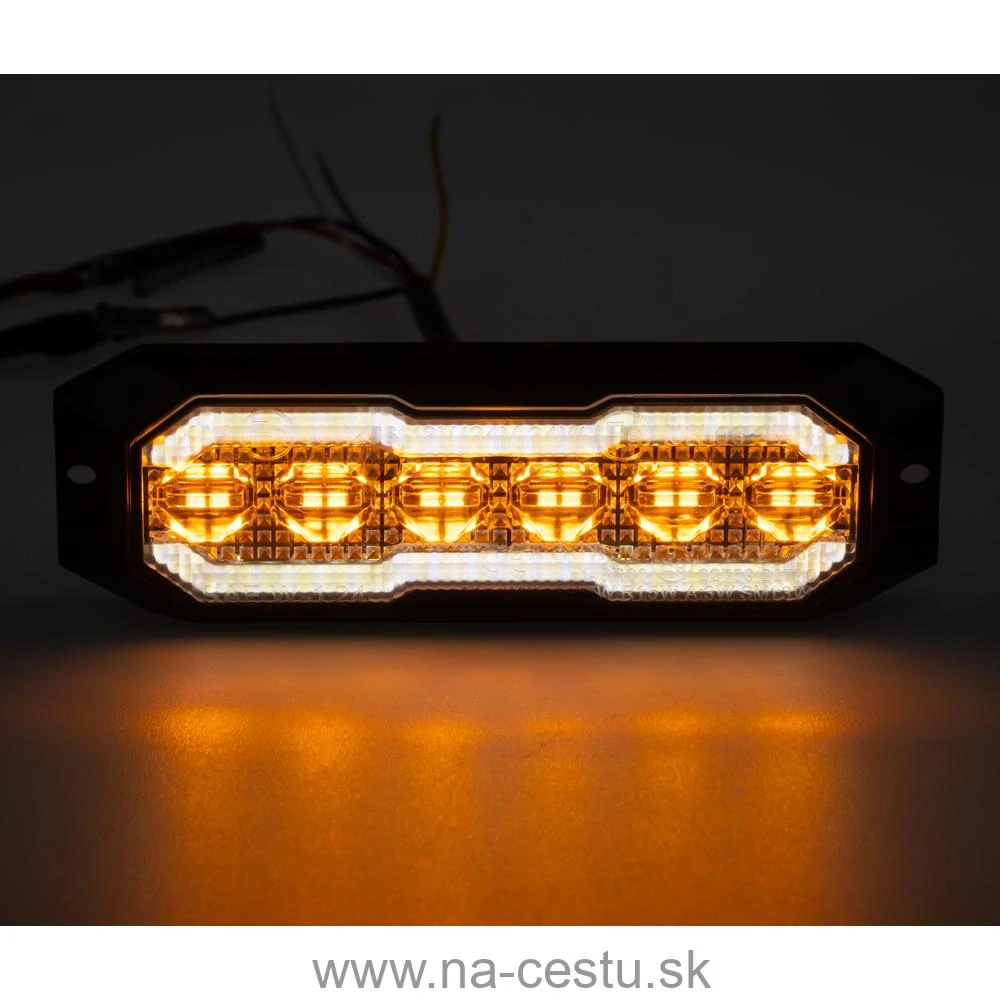 PROFI výstražné/pozičné LED svetlo, oranžové + biele, 12-24V, ECE R65