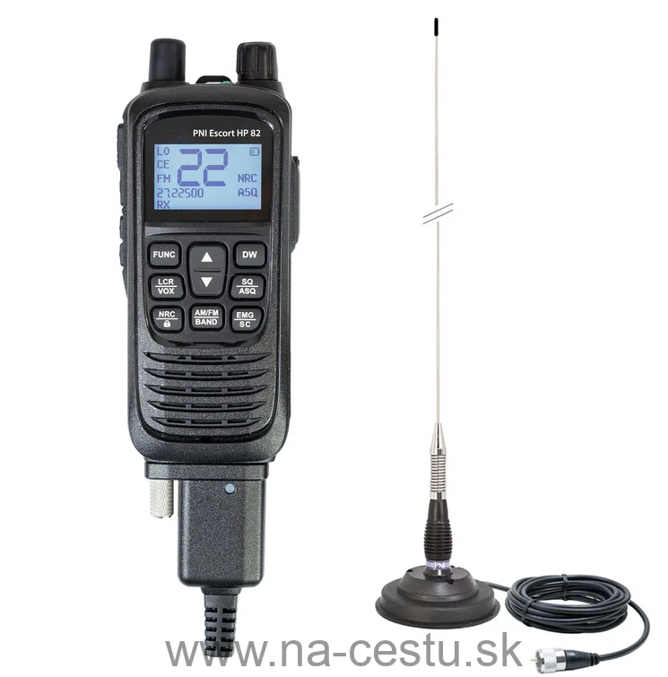 Prenosná CB vysielačka PNI Escort HP 92 s CB anténou PNI ML100 s magnetom