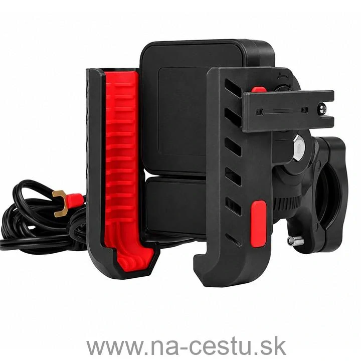 Univerzálny držiak telefónu na bicykel, motocykel s USB/USB-C nabíjačkou