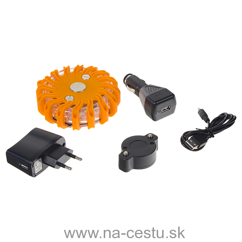 LED výstražné svetlo 16LED, oranžové