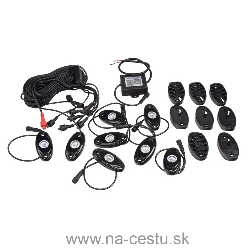 LED podsvietenie podvozku RGB 12V, Bluetooth, 24x3W