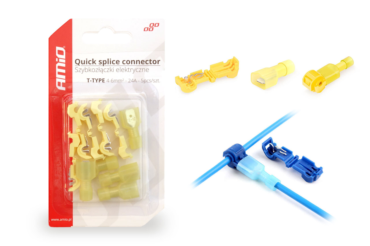 Elektrické rýchlospojky Typ-T 4-6mm2 24A Balenie  5 ks