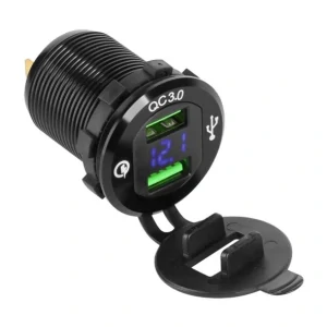 Nabíjačka USB Peiying s QC a meračom napätia