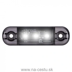Obrysové svetlo 3LED 12/24V tmavo biele