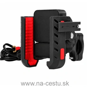 Univerzálny držiak telefónu na bicykel, motocykel s USB/USB-C nabíjačkou