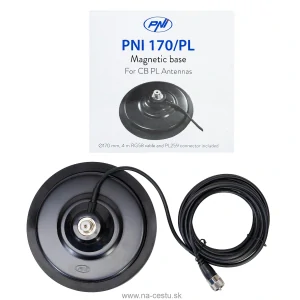 Magnetická základňa PNI 170/PL 170 mm, tenká, obsahuje 4 m kábel a zástrčku PL259
