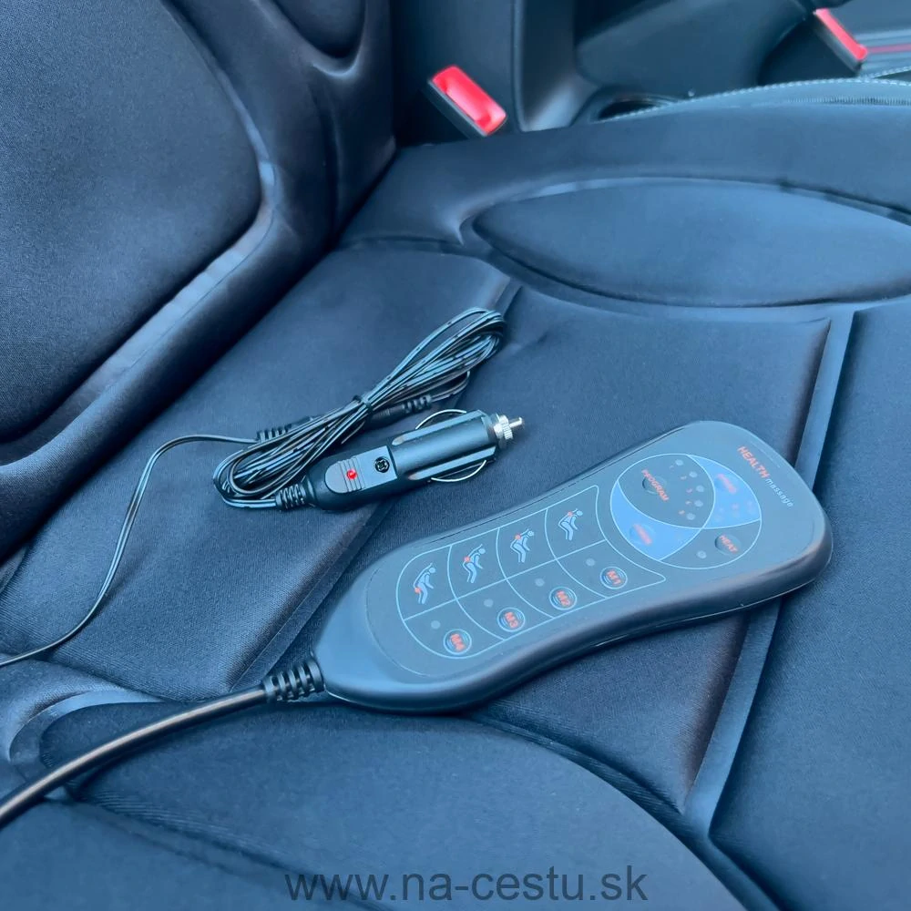 Masážny poťah autosedačky s vyhrievaním