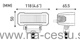 LED svetlo obdĺžnikové, 2x10W, ECE R10, R112