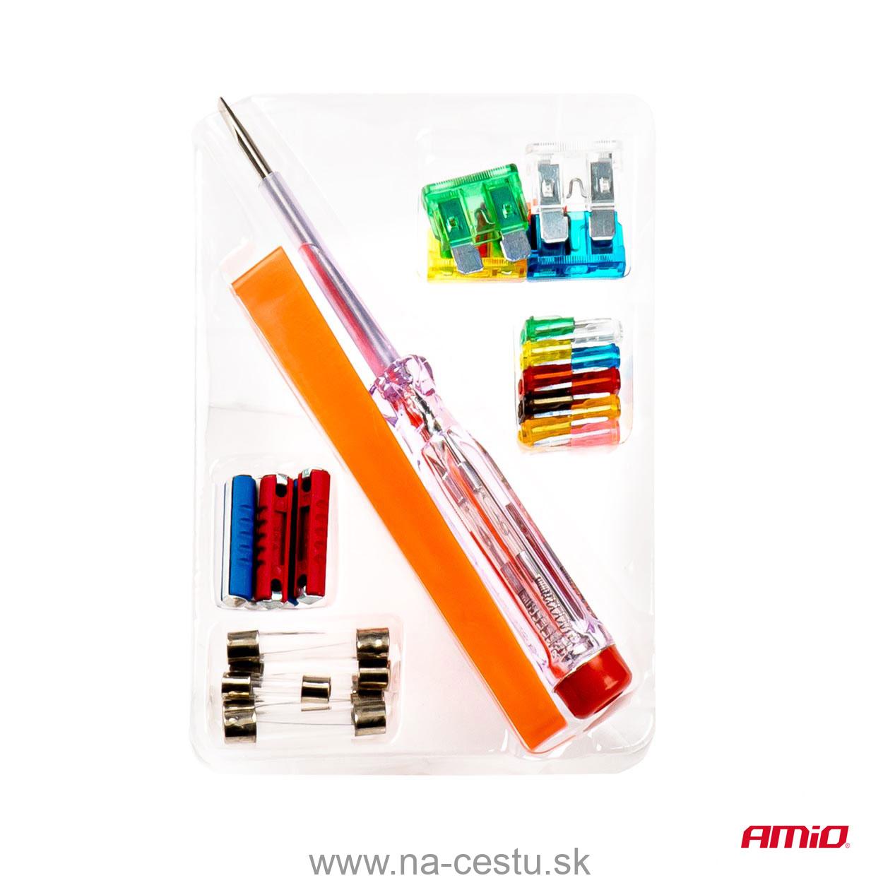 Sada autopoistiek s testerom a chápadlom