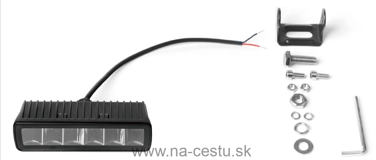 LED svetlo obdĺžnikové, 18W, ECE R10