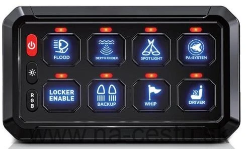 Multiprepínač 12/24V, 8-kanálový, 60A