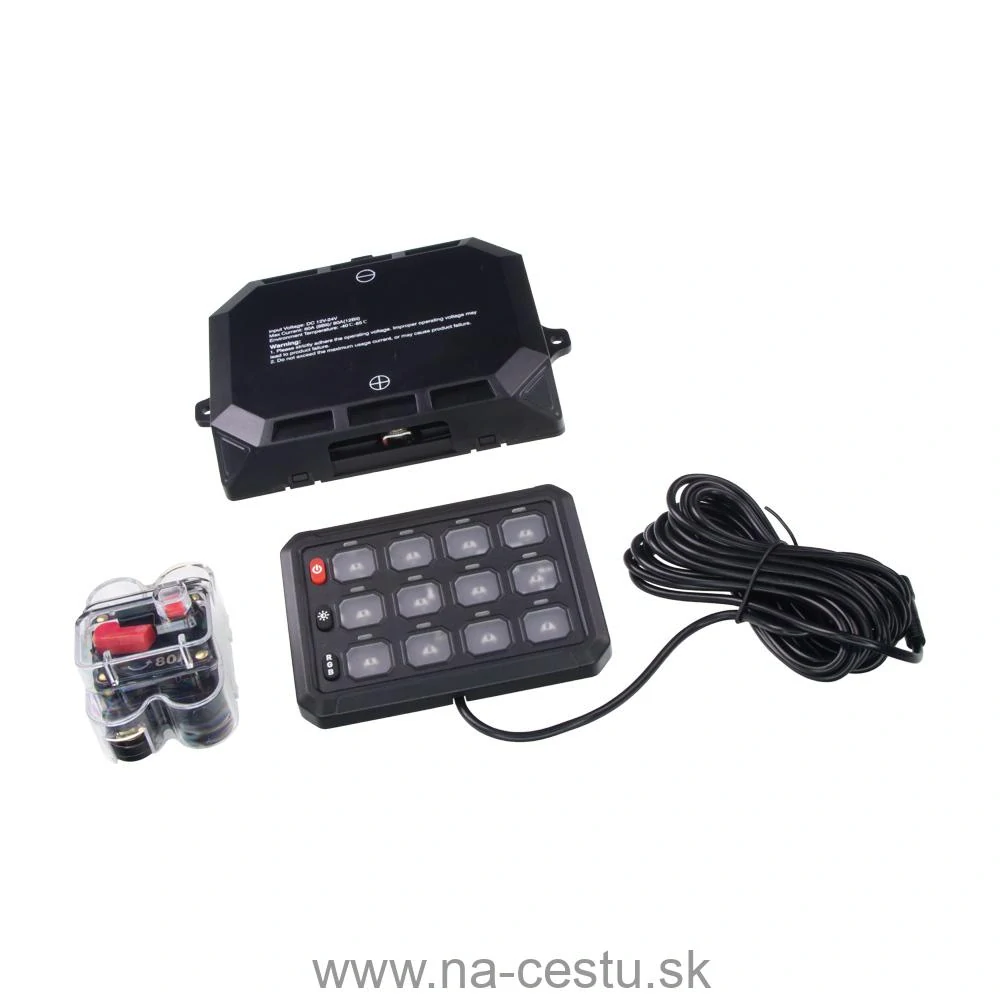 Multiprepínač 12/24V, 12-kanálový, 80A