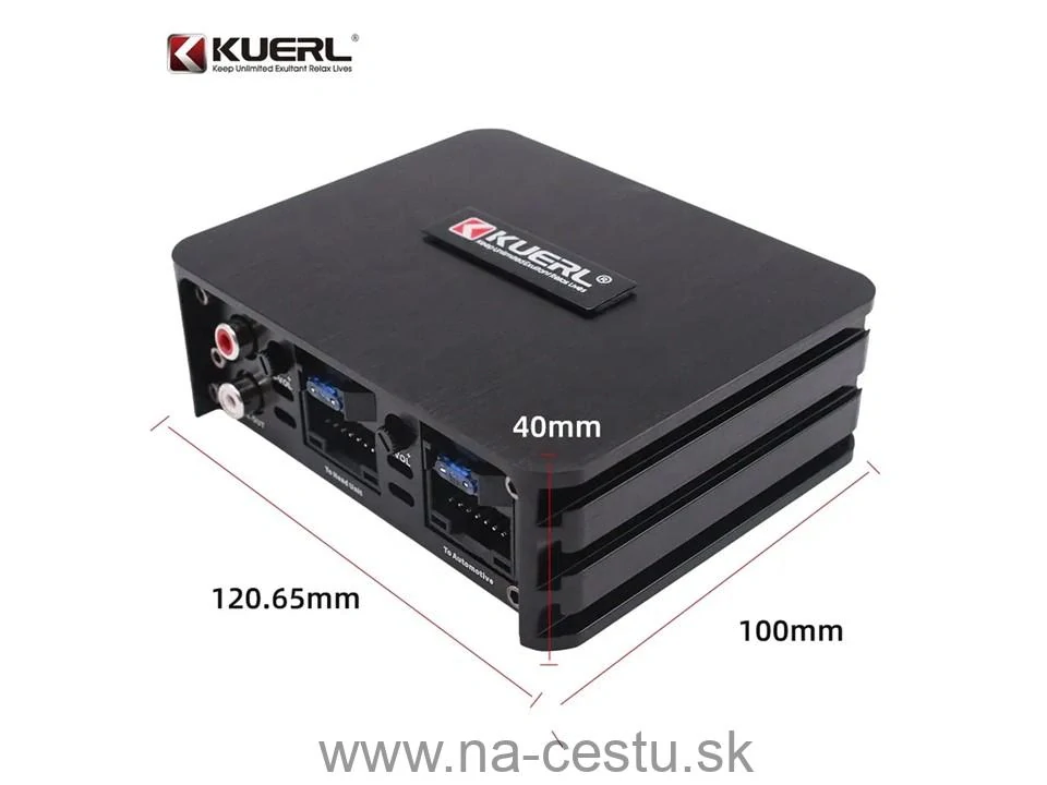 KUERL 4cestný DSP zosilňovač do auta pre autorádia s operačným systémom Android, 4 x 60W