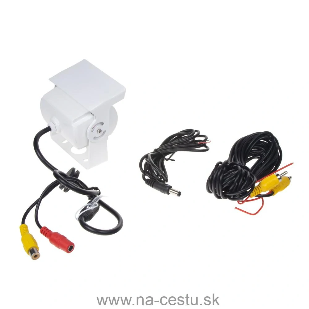 Kamera CVBS s IR svetlom, vonkajšia PAL/NTSC, biela, 12-24V
