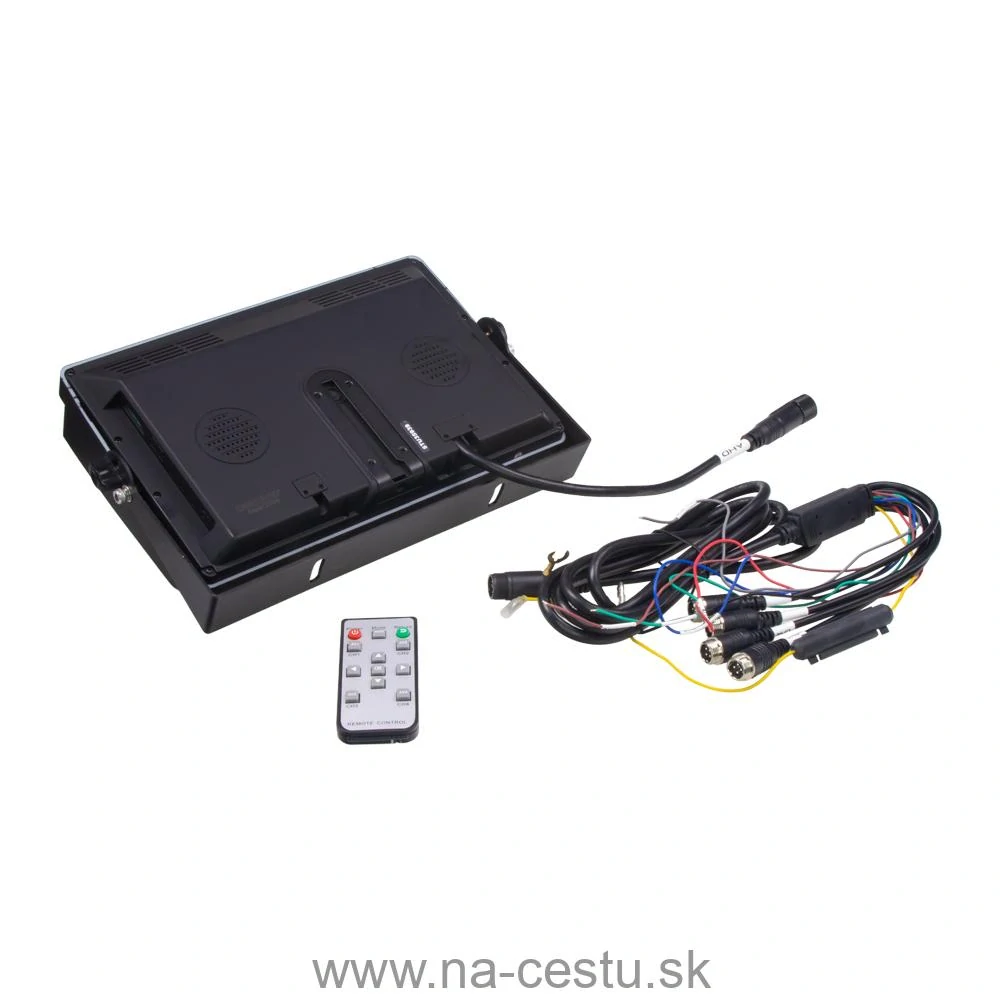 AHD monitor 10" s kvadrátorom a so 4x4PIN vstupmi, DVR