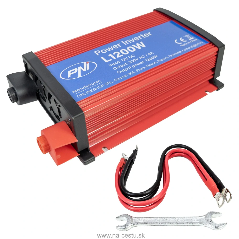 Napäťový menič PNI L1200W napájací zdroj 12V /230V výstup