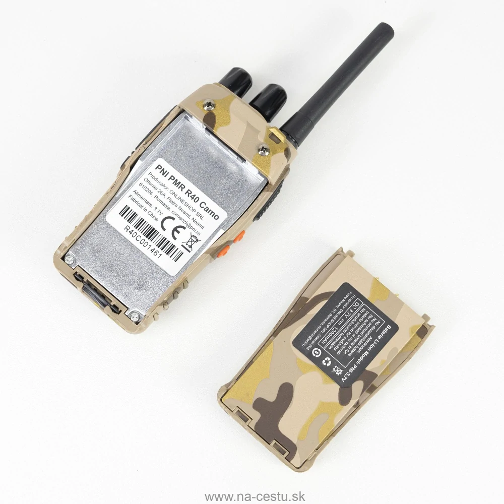Prenosná rádiostanica PNI PMR R40 Camo, sada 2 kusov
