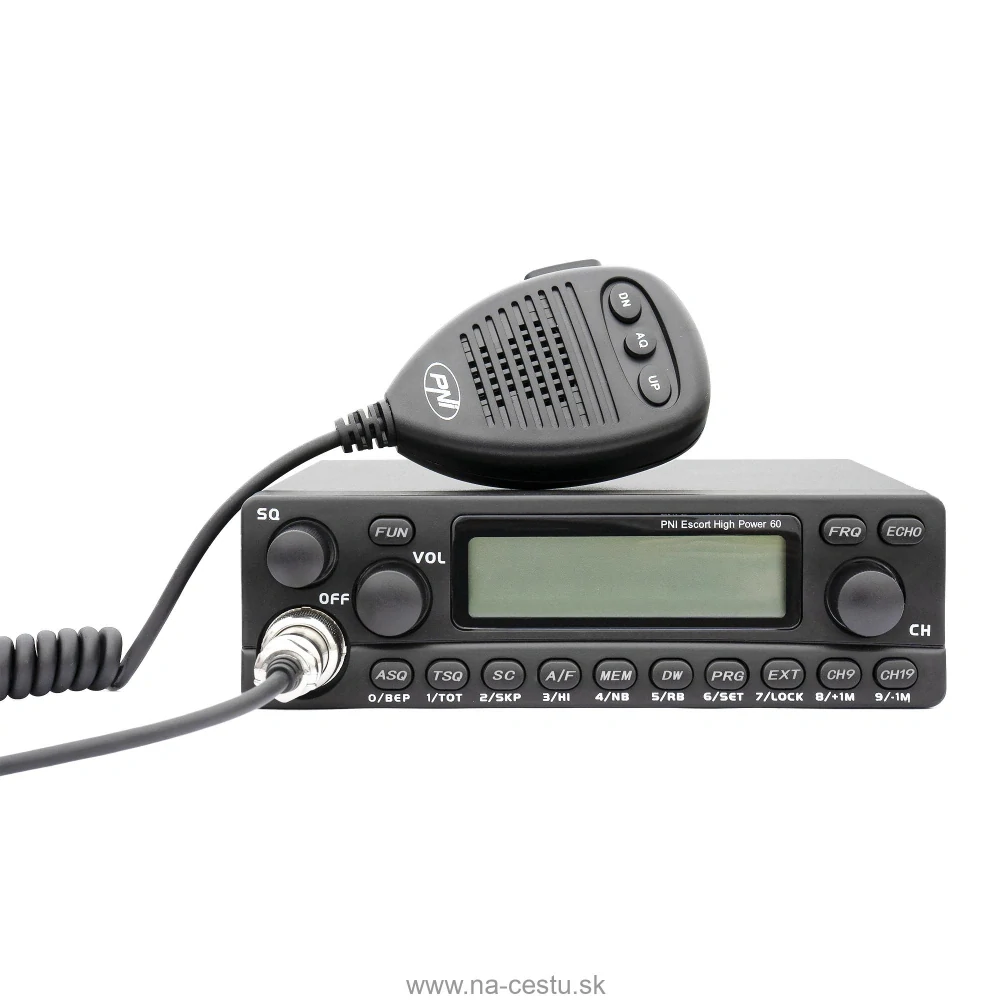CB a amatérske rádio PNI Escort 60 Multistandard, FM/AM, 12V, ASQ, RF gain