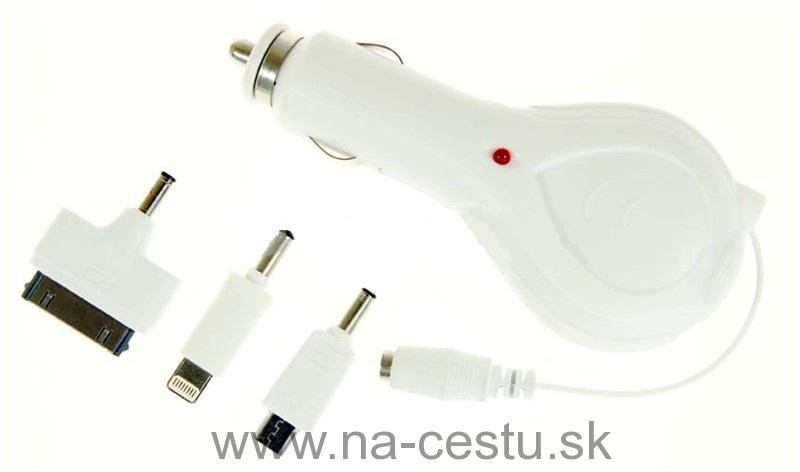 Nabíjačka CL 3 adaptéry 1 AMP micro USB, iPod, iPhone