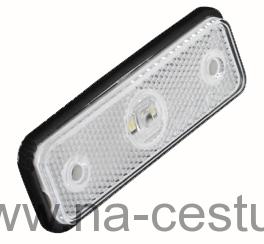 Predné obrysové svetlo LED, biely obdĺžnik, homologácia