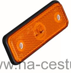 Bočné obrysové svetlo LED, oranžový obdĺžnik, homologácia