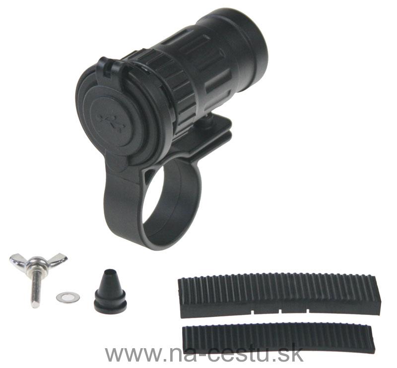 2xUSB zásuvka vodeodolná na riadidlá / trubku