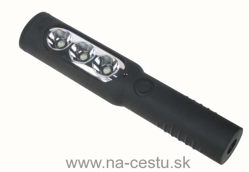 TOP LED lampa 3x1w +1w/aku