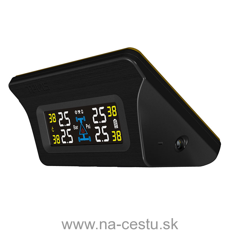 TPMS kontrola tlaku v pneumatike 4 externé čidlá / solárne napájanie