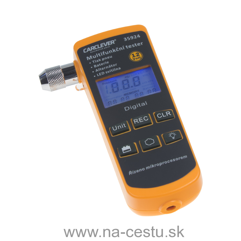 Multifunkčný tester 4v1 TPMS / batérie / nabíjania / lampička
