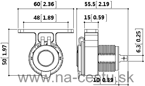 2xUSB zásuvka vodeodolná na držiak