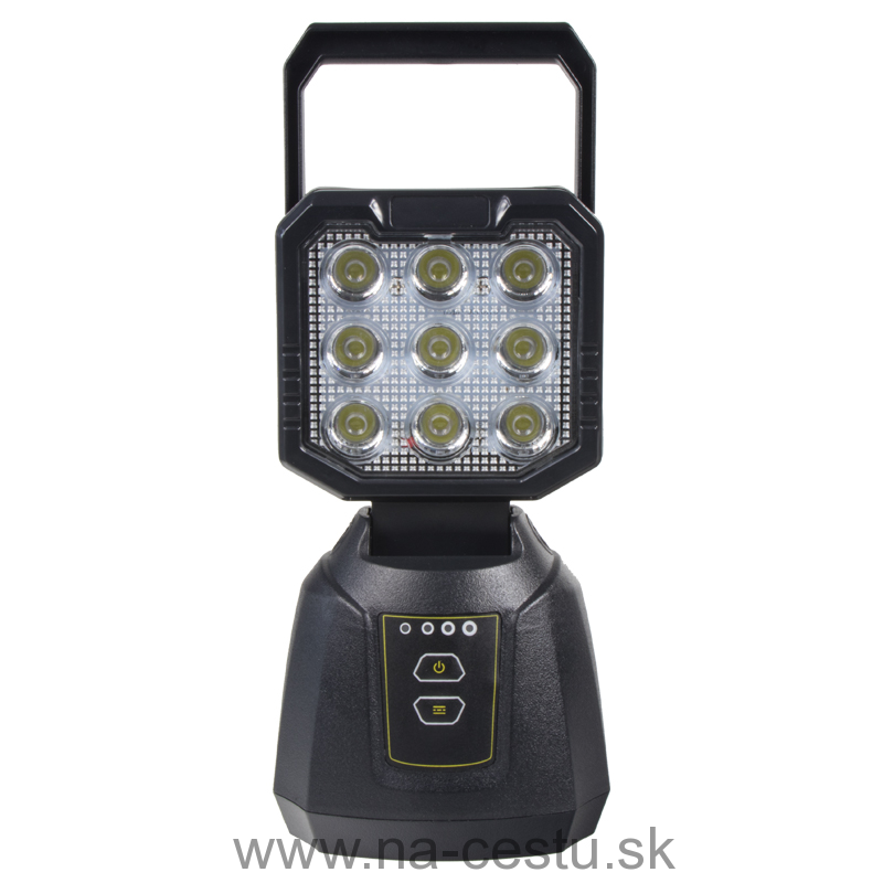 AKU pracovné LED svetlo s magnetom 27W, PowerBank