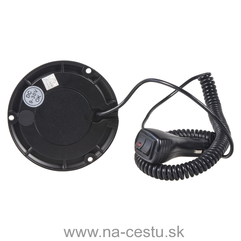 LED maják, 12-24V, 18x1W oranžový, magnet, ECE R65