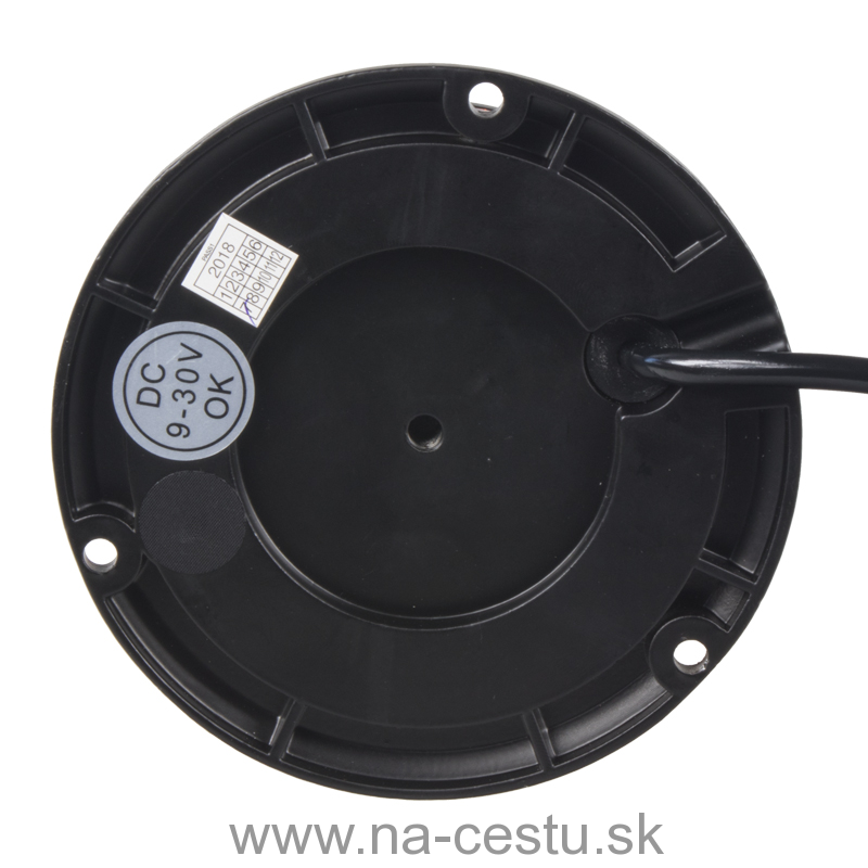 LED maják, 12-24V, 18x1W oranžový, pevná montáž, ECE R65