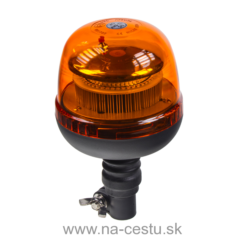LED maják, 12-24V, 45xSMD2835 LED, oranžový, na držiak, ECE R65