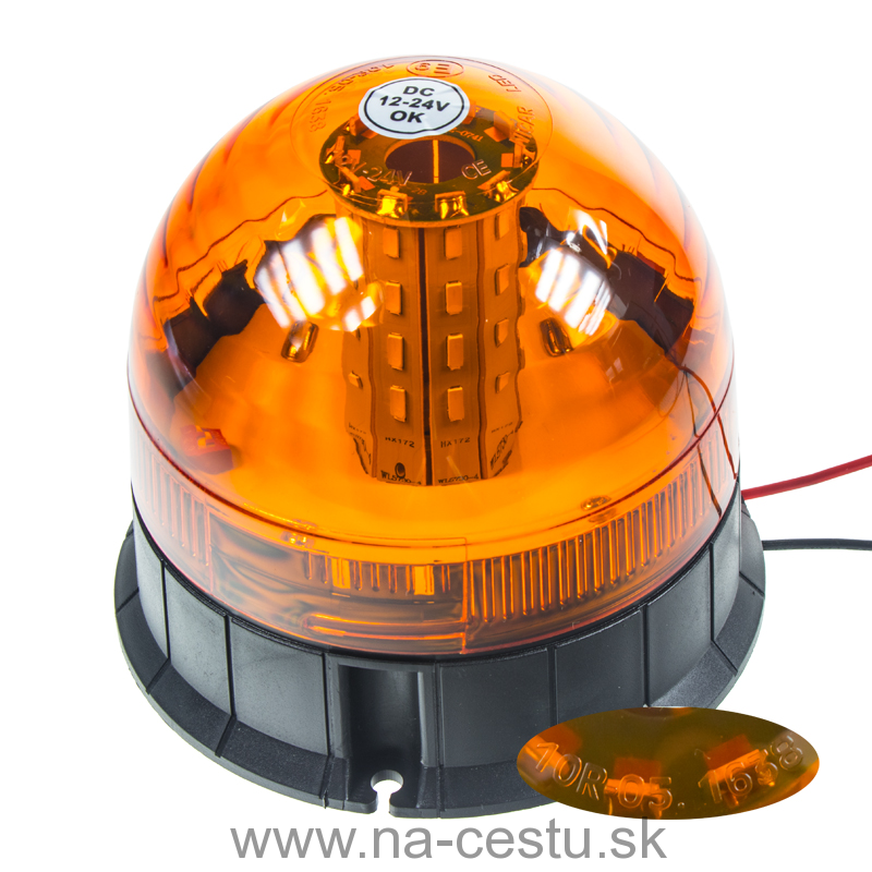 LED maják, 12-24V, 40x 5730SMD LED, oranžový, ECE R10