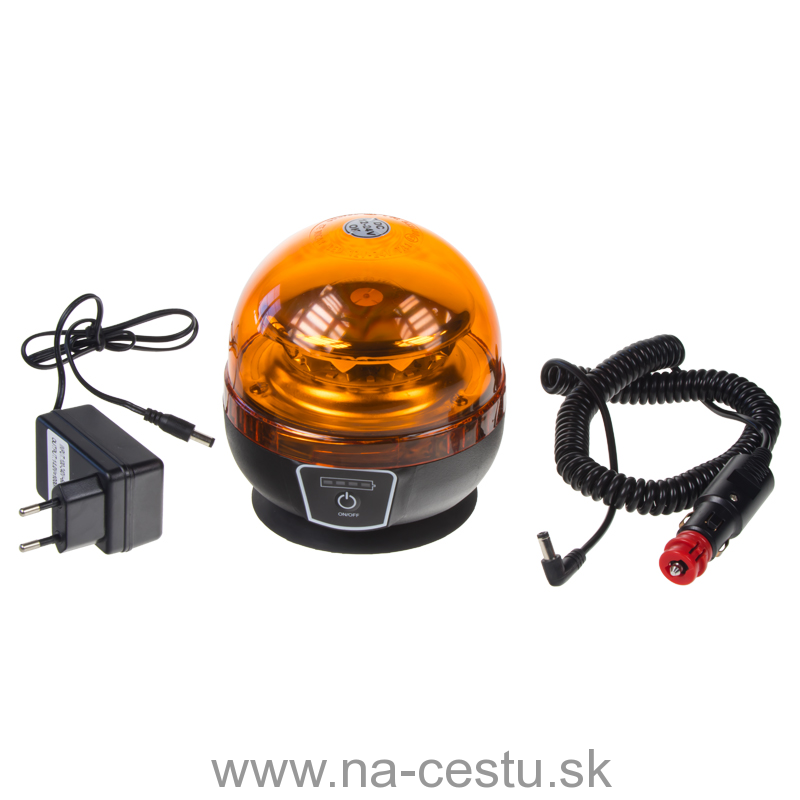 AKU LED maják, 12x3W oranžový, magnet ECE R65