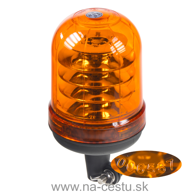 LED maják, 12-24V, oranžový na držiak, ECE R65