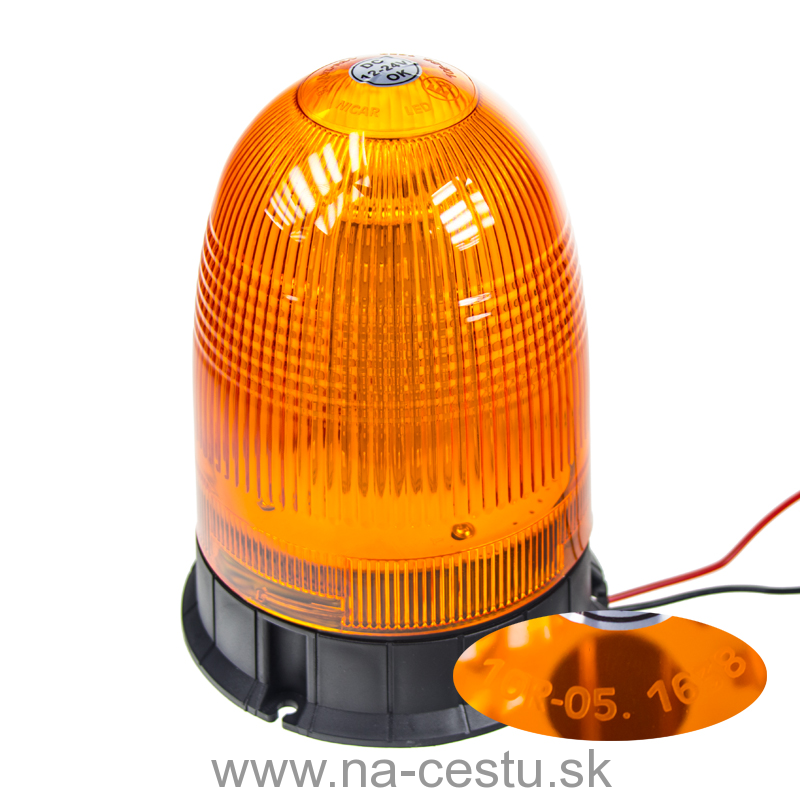 LED maják, 12-24V, oranžový, 80x SMD5050, ECE R10