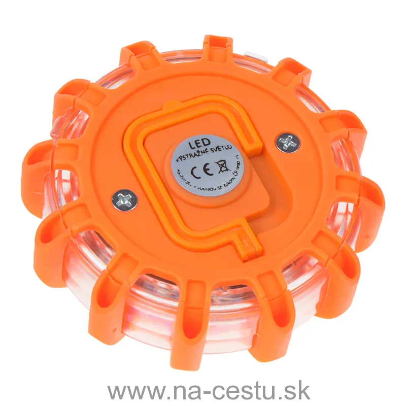 LED výstražné svetlo 12 + 3LED na 3x batériu AAA, oranžové