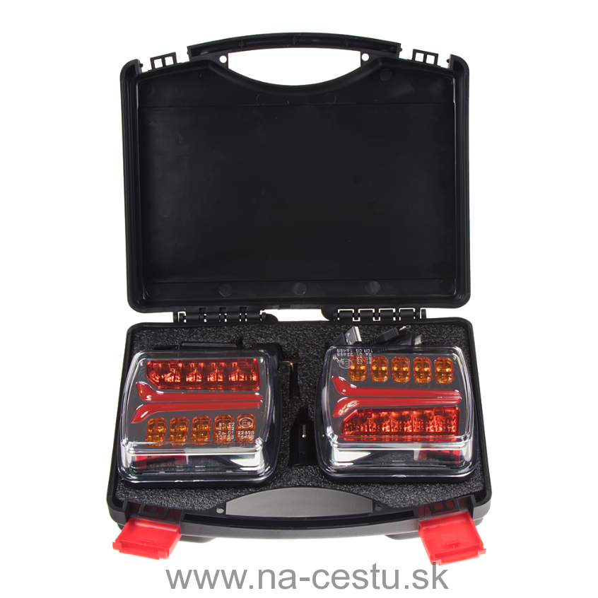2x združená aku lampa zadné LED s bezdrôtovým pripojením k 7pin zástrčke, ECE R10