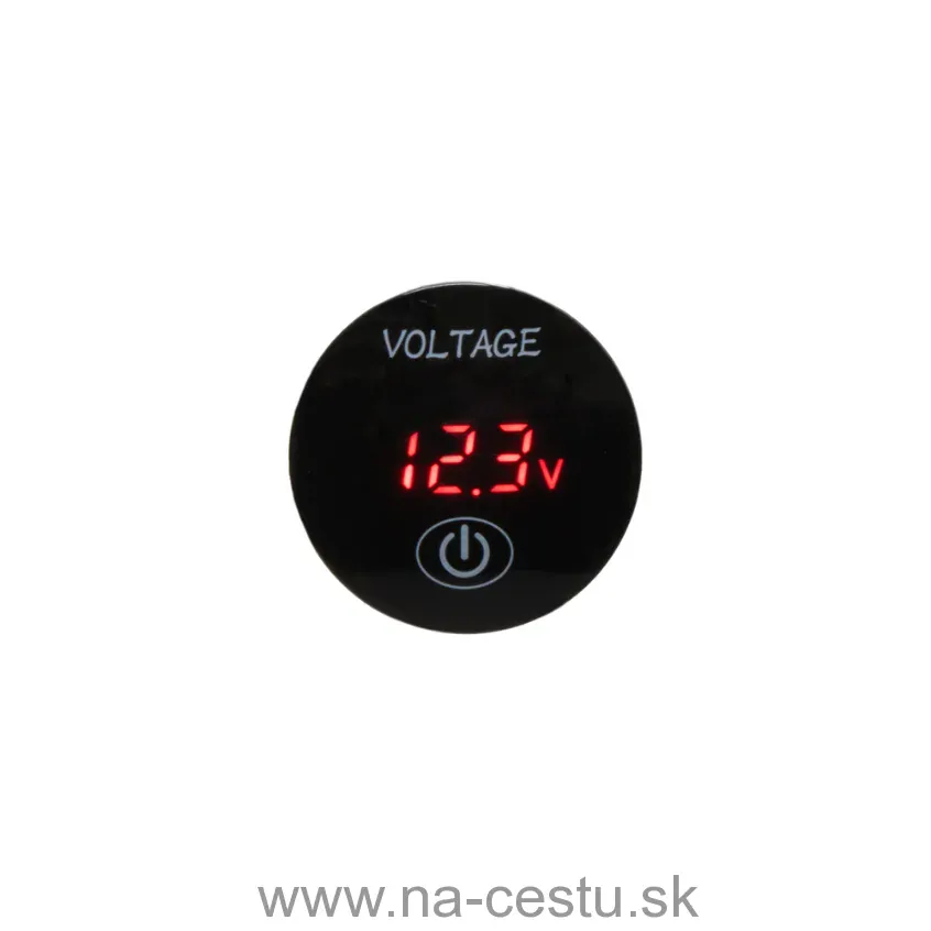 Digitálny voltmeter 5-36V červený s ukazovateľom stavu batérie
