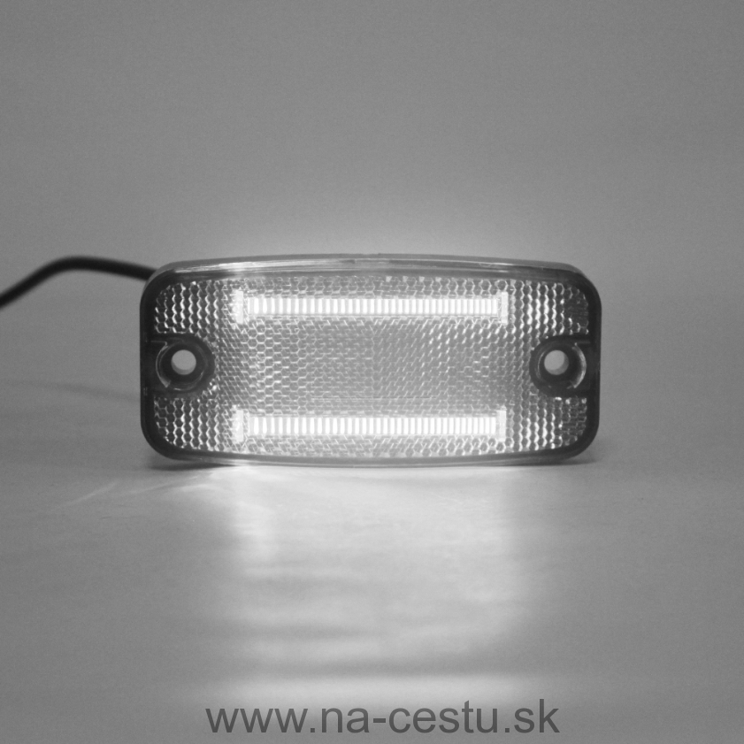 Predné obrysové svetlo LED, biely obdĺžnik, ECE R10