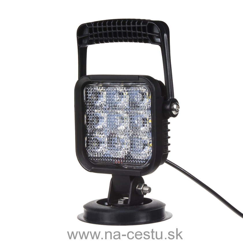 LED svetlo s magnetom 12V, 9x1W, 170x105x80mm, ECE R10