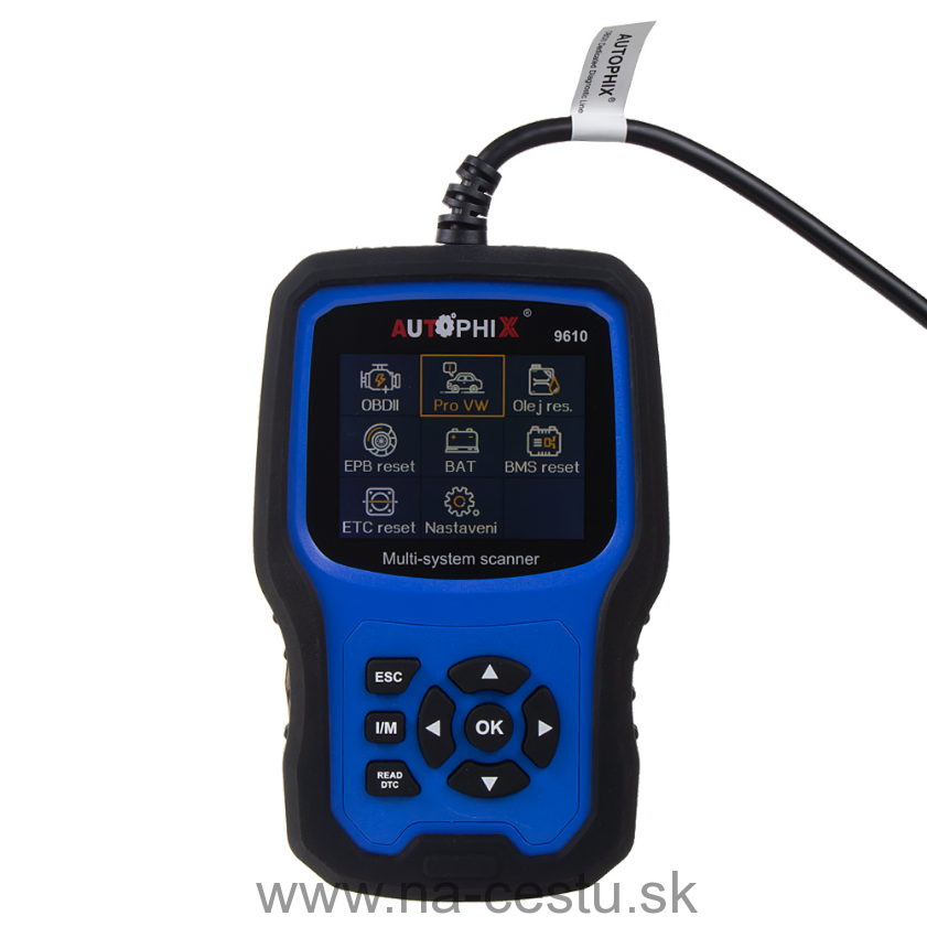Univerzálna autodiagnostika OBDII pre VW, Škoda, Seat, Audi