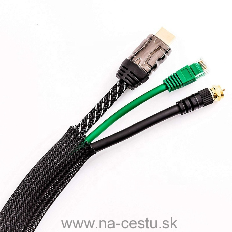 Ochranný oplet na káble 14mm čierny 10m