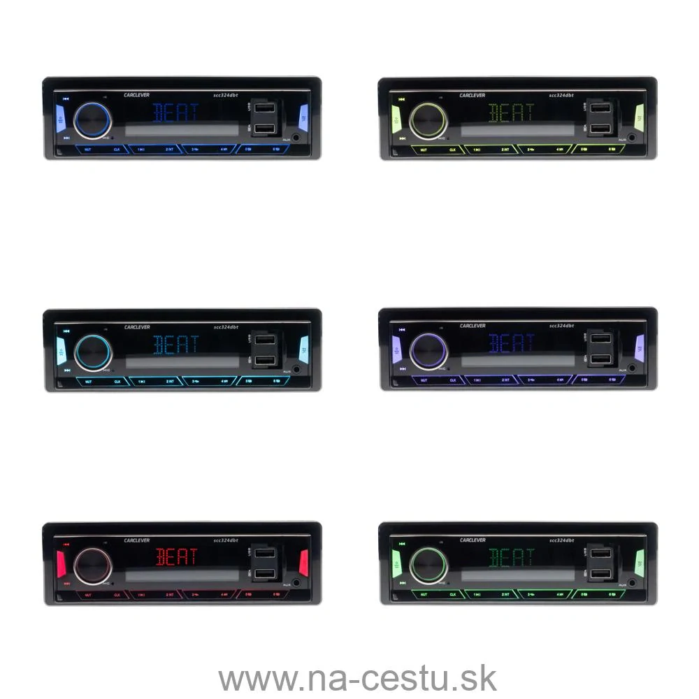 1DIN 12/24V DAB+/FM autorádio bez mechaniky USB/SD/AUX/BLUETOOTH, odnímateľný panel