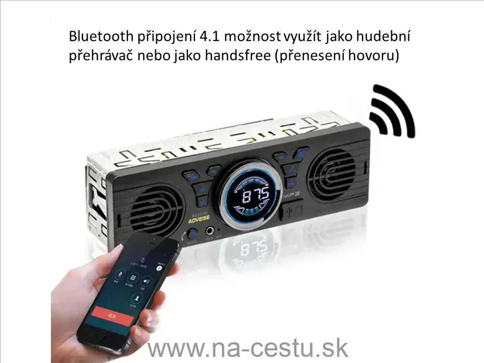 1DIN autorádio BLUETOOTH/USB/SD/AUX, so vstavanými reproduktormi