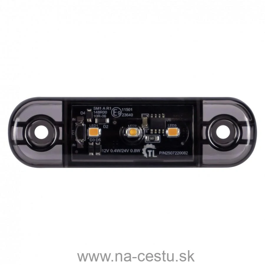 Obrysové svetlo 3LED 12/24V tmavo žlté